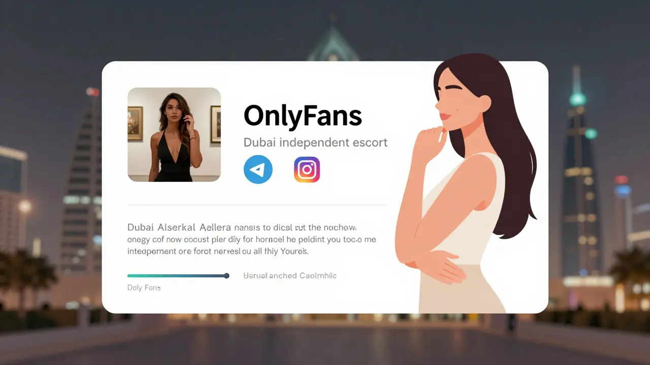 Discreet digital profile of a Dubai independent escort with real photos and verified social links.